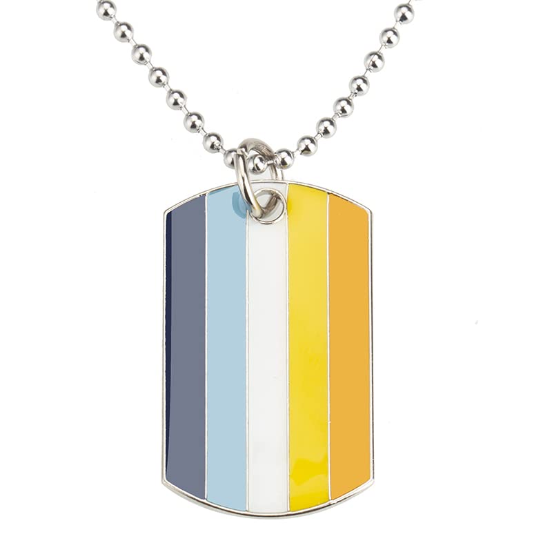COLDDOX Progress Pride Dog Tags Pendant Rainbow Pride Gift LGBT Necklace