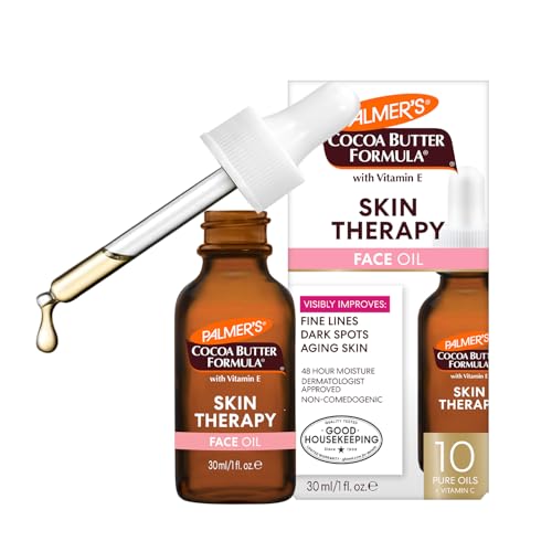 Palmer's Cocoa Butter Formula Moisturizing Skin Therapy Oil for Face with Vitamin E, C & 10 Pure Facial Oil Blend, Rosehip Fragrance, 1 Ounce