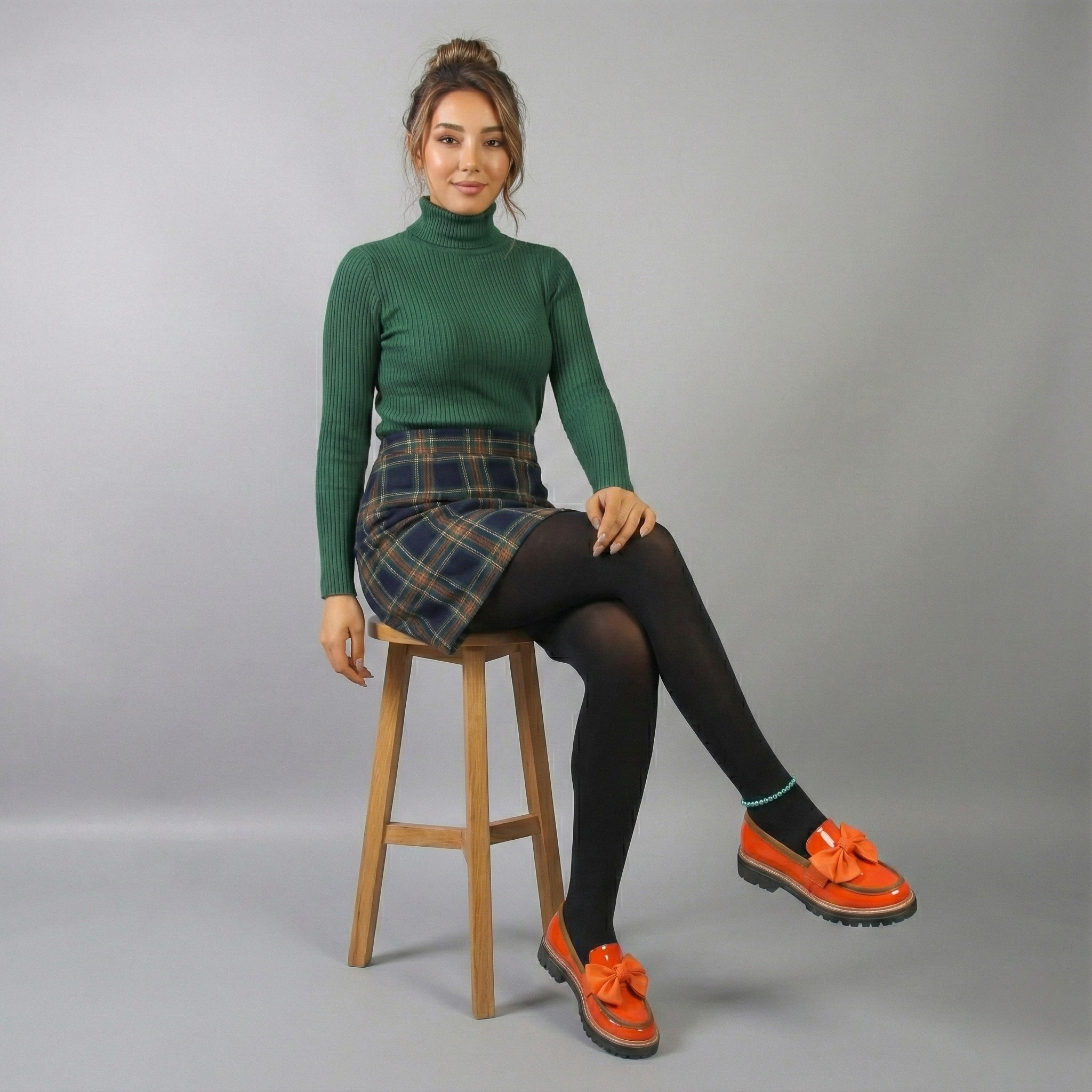 Bowknot Retro Thick-Soled Shoes