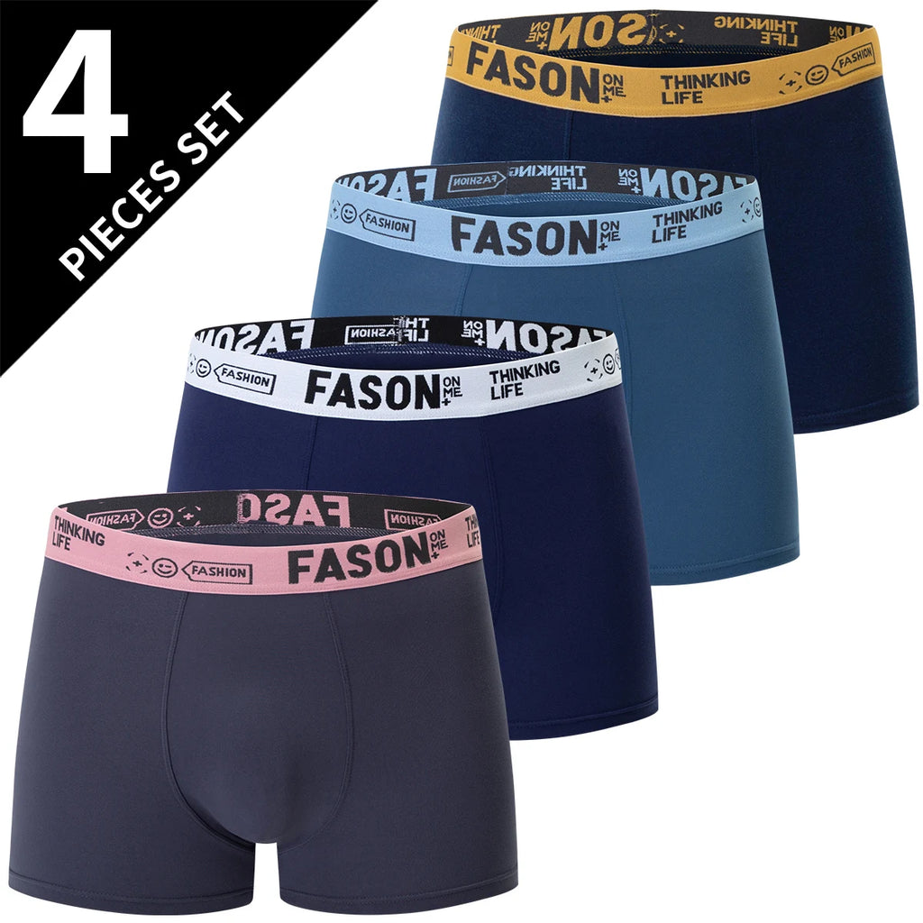 4/10 Piece Set of Men'S Casual and Fashionable Underwear Comfortable Boxer Shorts Youth plus Size Sports Cycling Elastic Shorts