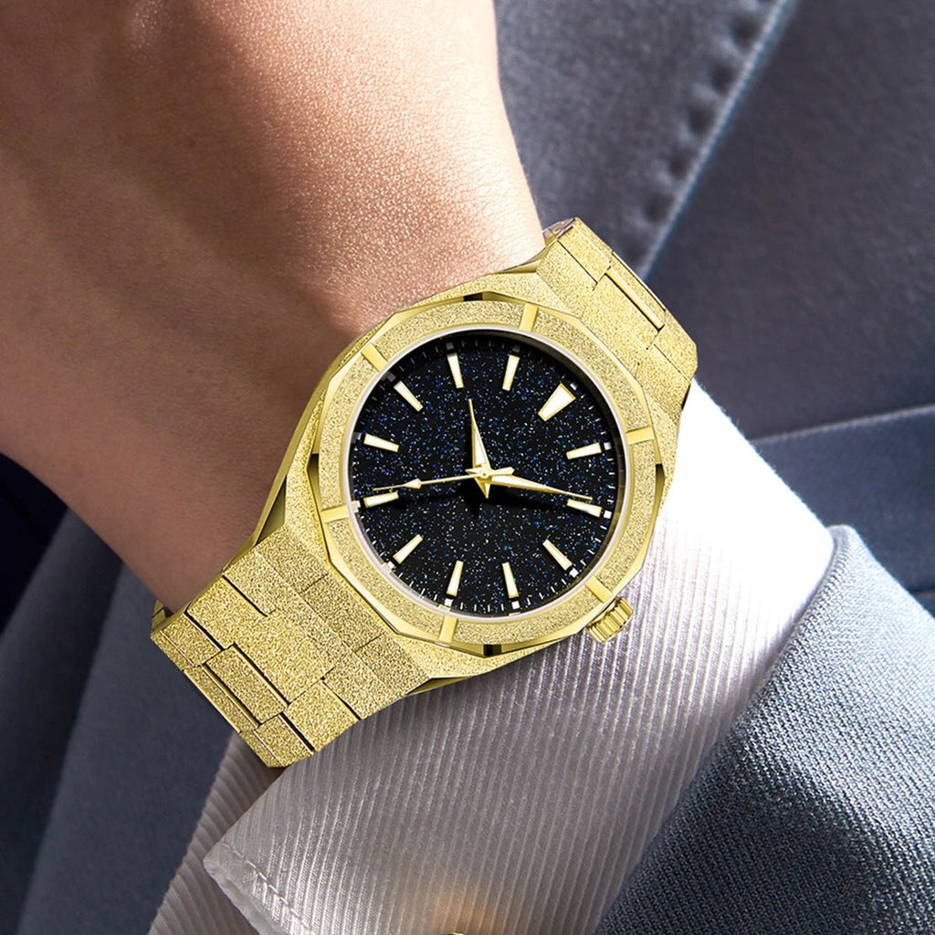 Men's Stainless Steel Frosted Luminous Business Watch