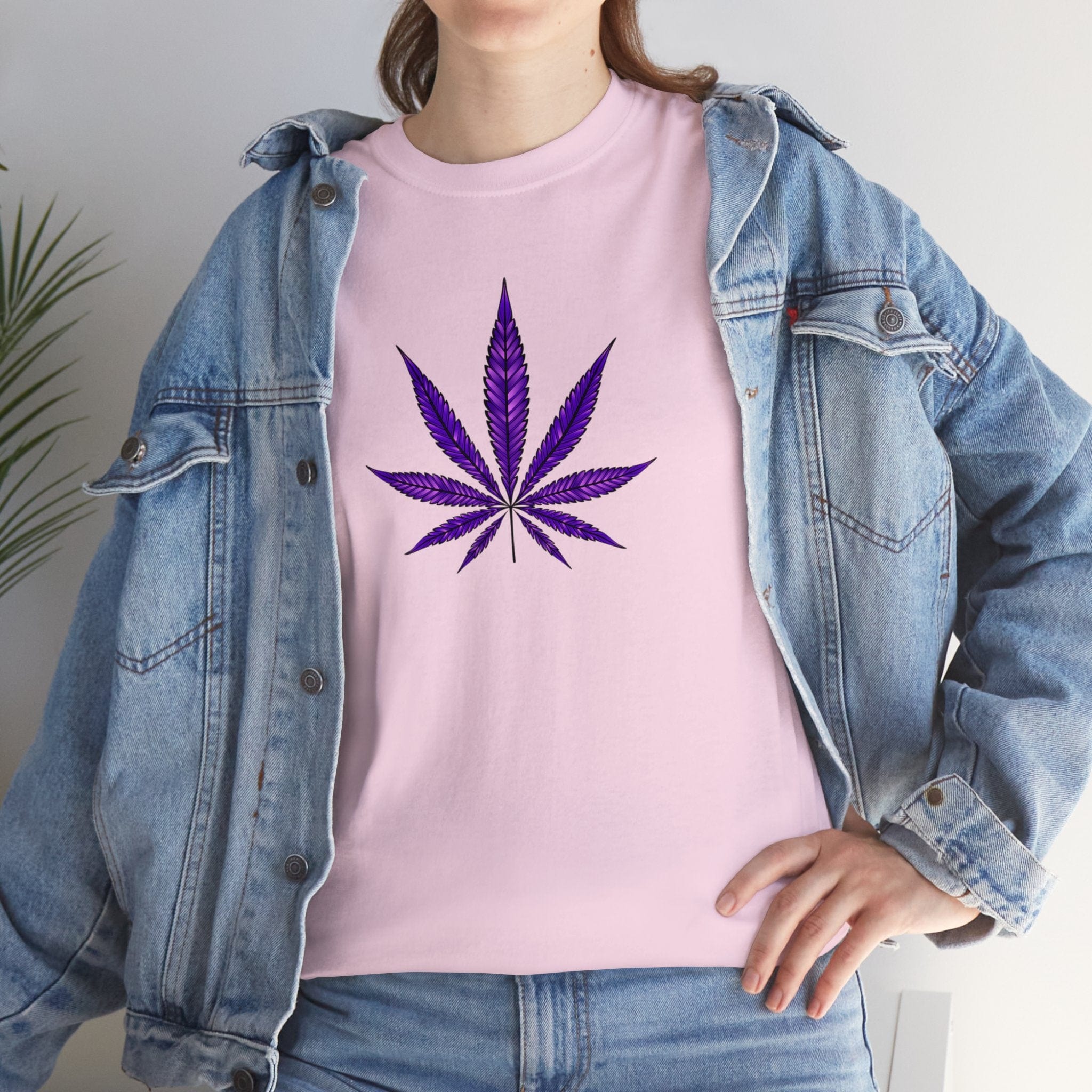 Purple Cannabis Leaf Tee