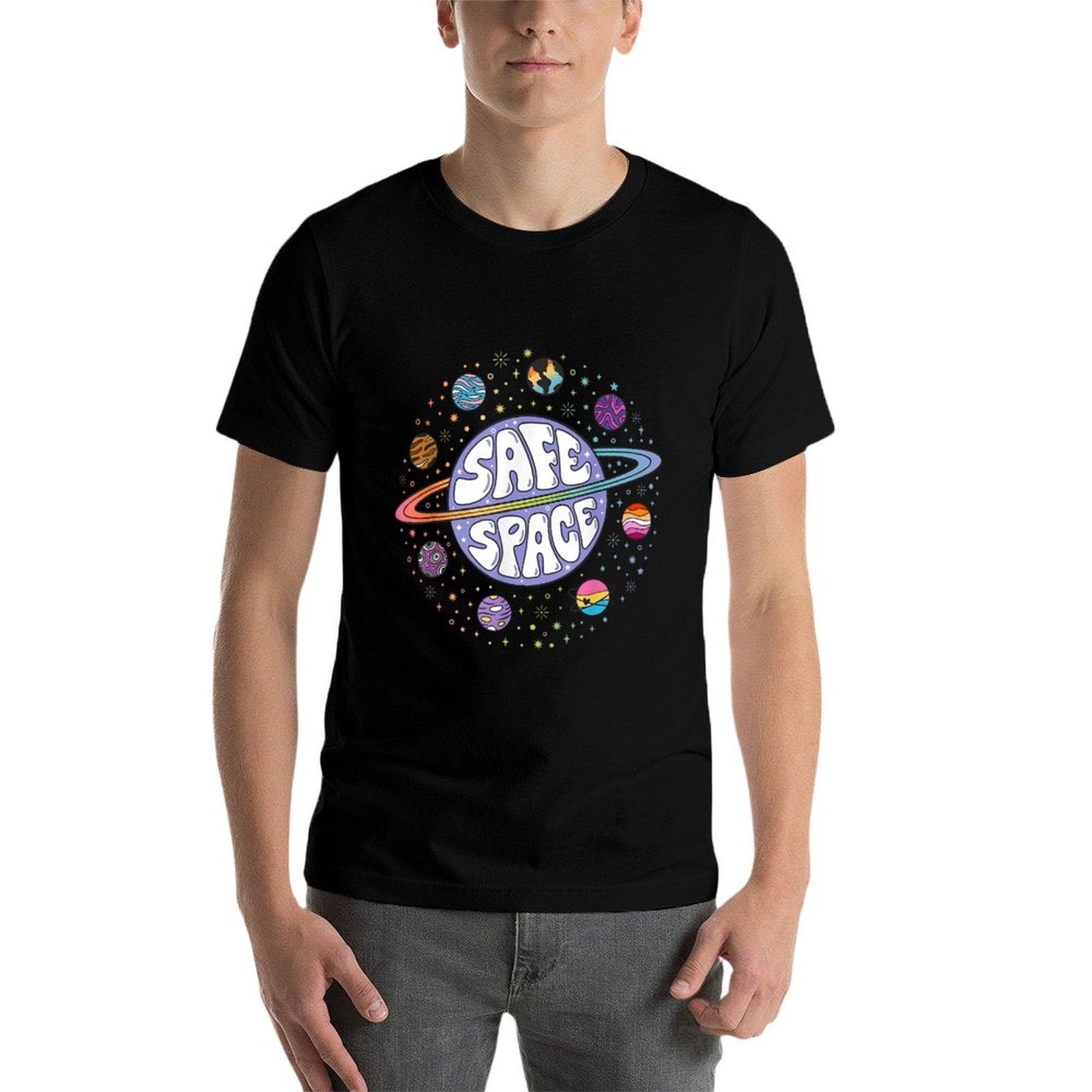 Safe Space Equal Rights Rainbow LGBT Gay Lesbian Trans Pride  Classic T-Shirt