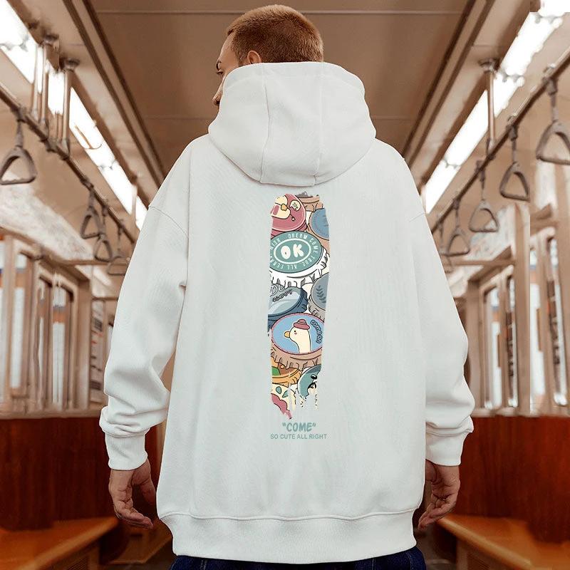 Men's Loose Hooded Sweater