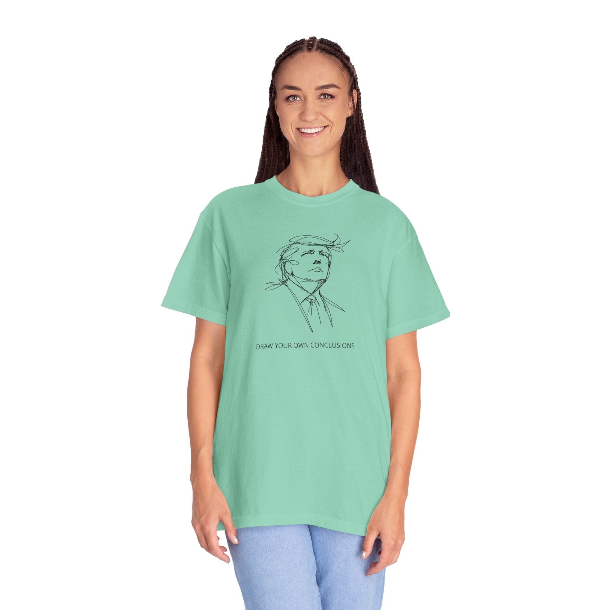 Draw Your Own Conclusions Unisex Graphic Tee – Minimal Line Art Statement Shirt
