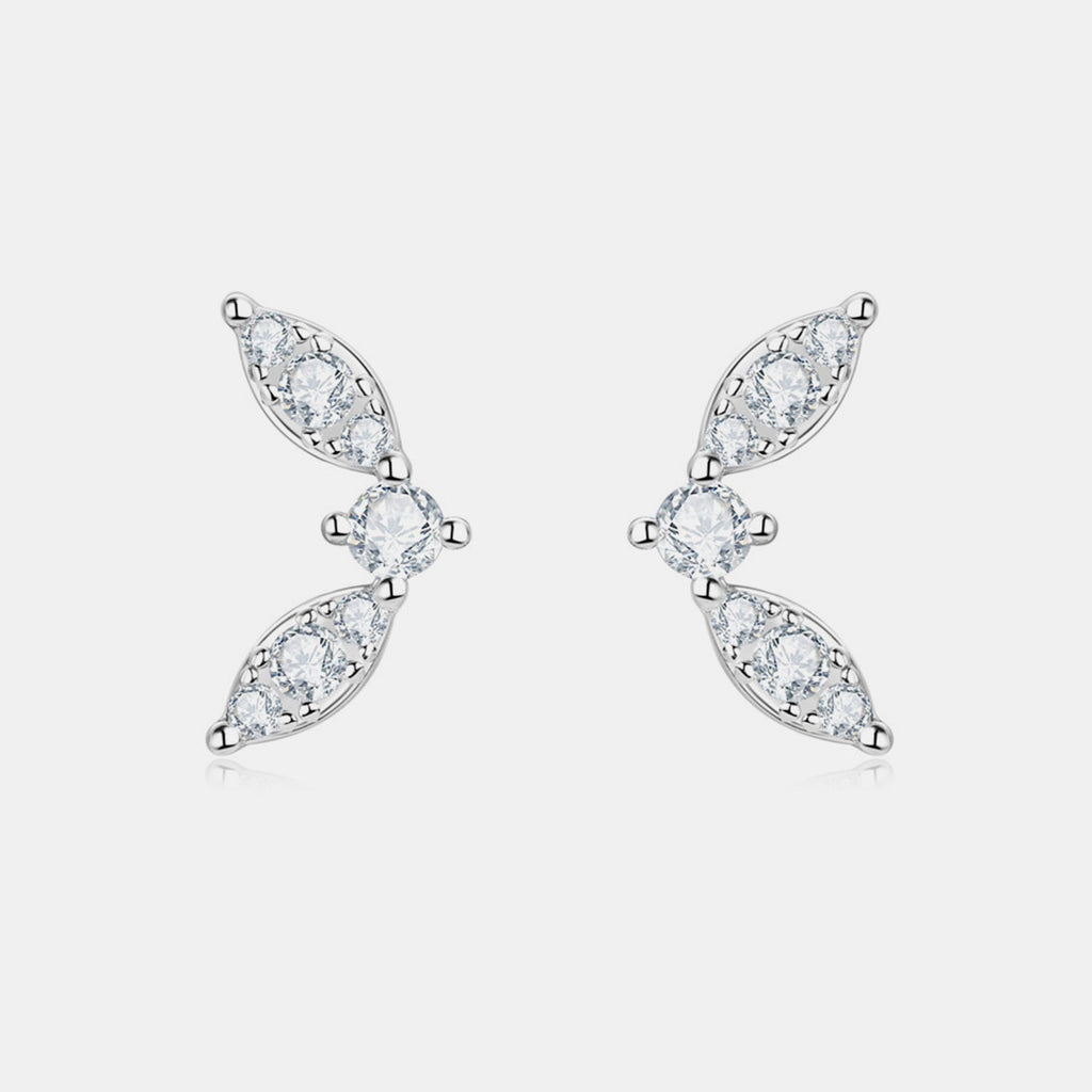 Sparkala™ Platinum-Plated Pure Sterling Silver Stud Earrings
