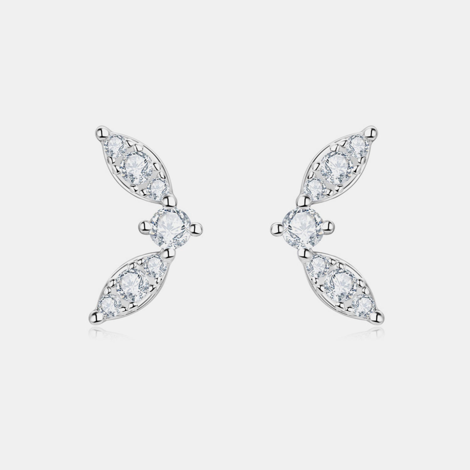Sparkala™ Platinum-Plated Pure Sterling Silver Stud Earrings