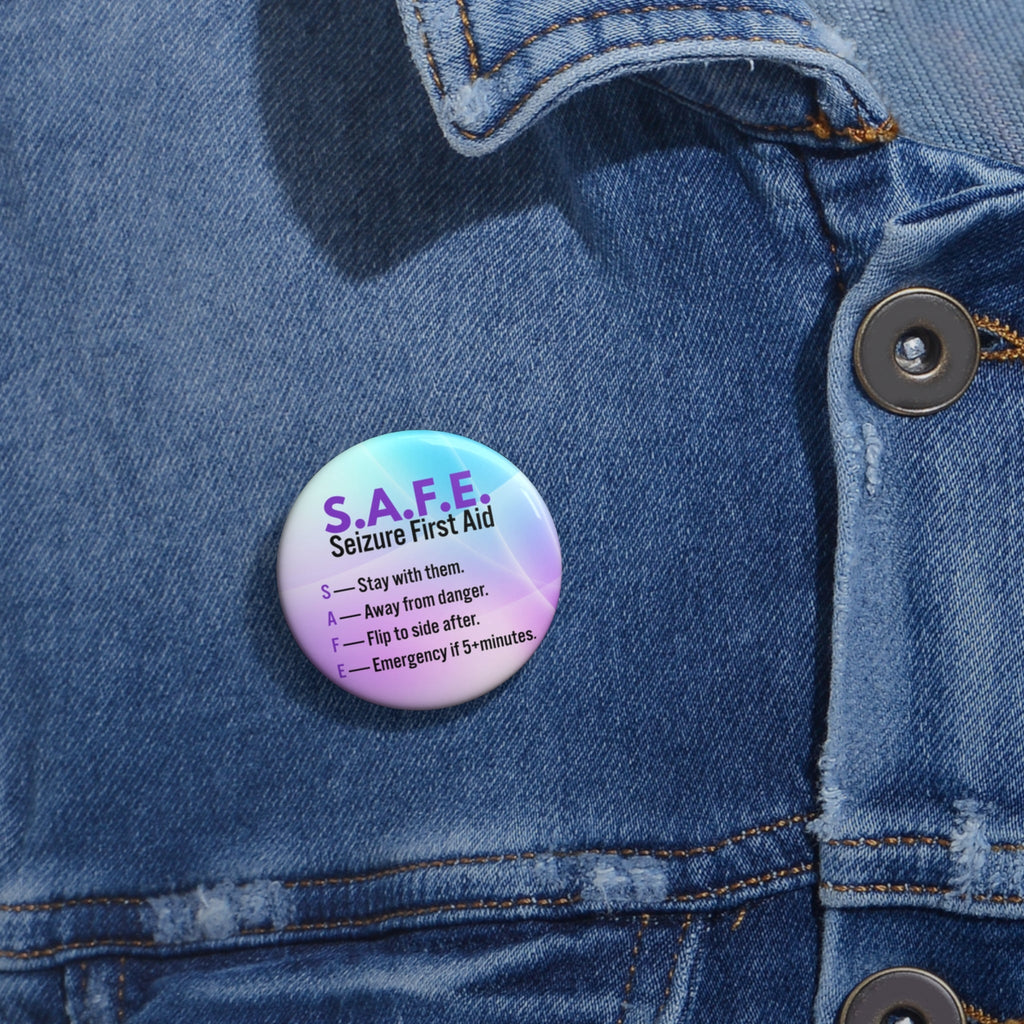 S.A.F.E. Seizure First Aid Pinback Button