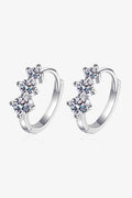 Sterling Silver Moissanite Huggie Earrings – Dazzling 0.72 Ct Sparkle See size chart under “more details”