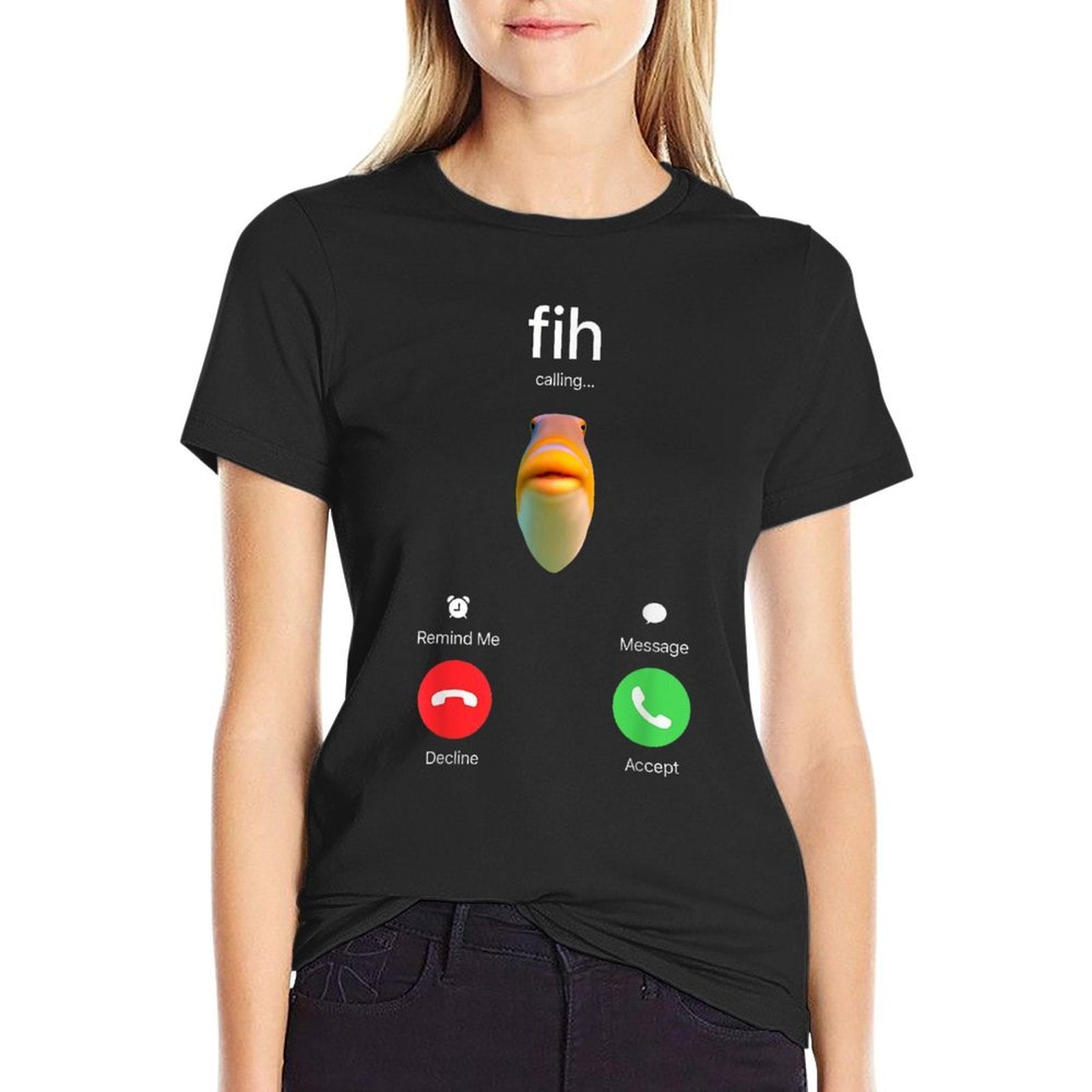 Fih Calling Accept Decline Funny Fishing Meme Fisherman  Moisture-wicking T-Shirt