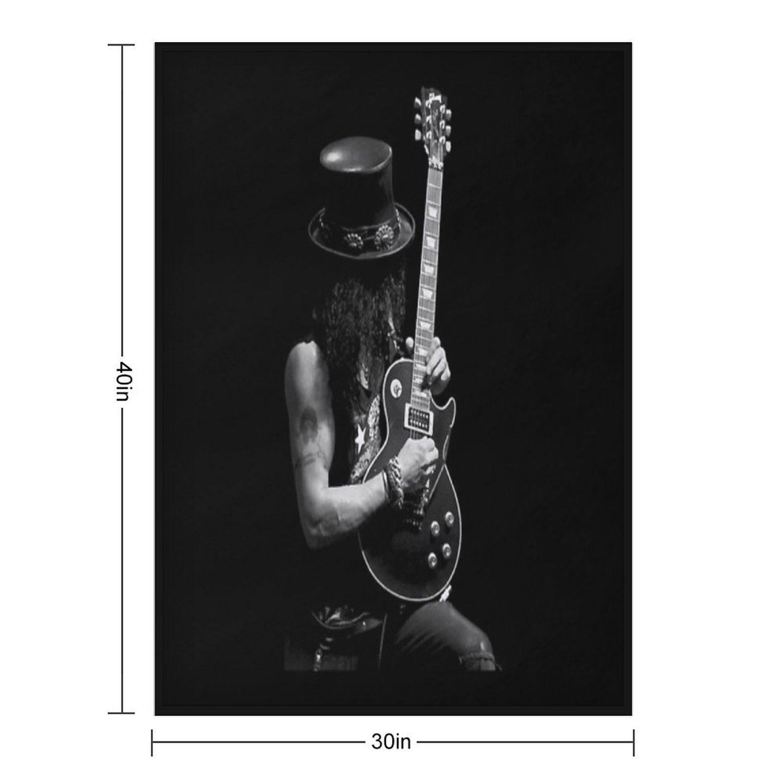 Stage Slash Guitars Vintage Throw Blanket