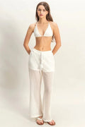 Crochet Bra Set and Drawstring Pants Set for Stylish Comfort