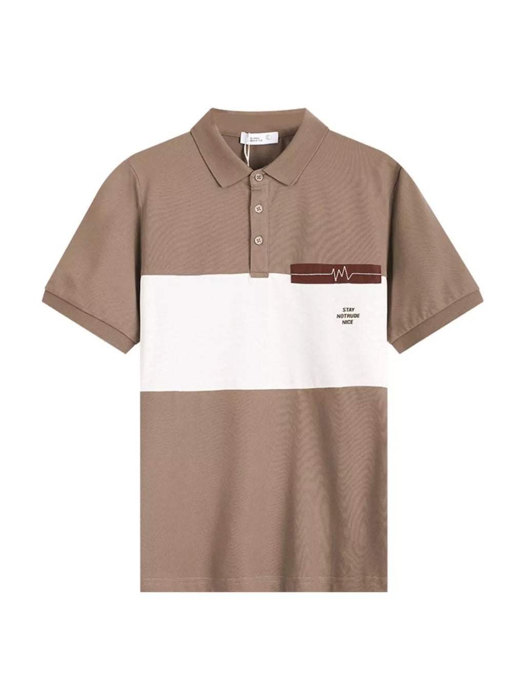 Men's Plus Size Color Block Casual Polo