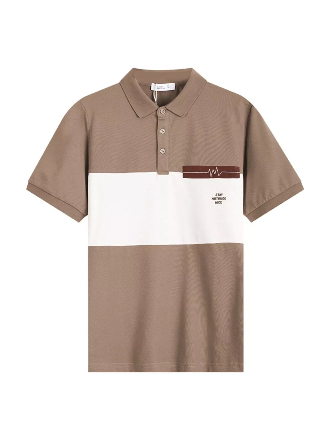 Men's Plus Size Color Block Casual Polo