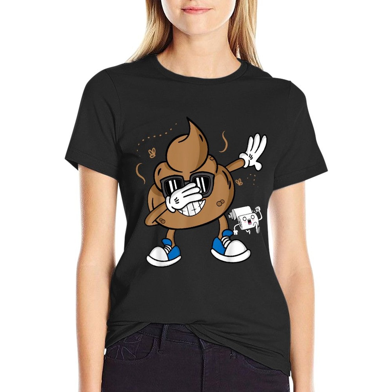 Cute Dabbing Poop - Funny Emoticon I Pooped Today Gift  Odor-resistant T-Shirt