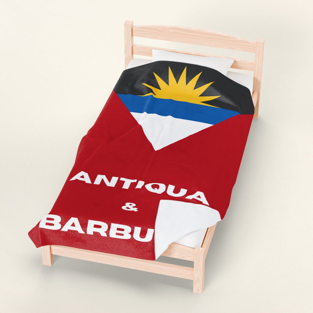 Antigua Barbuda Flag Velveteen Plush Blanket