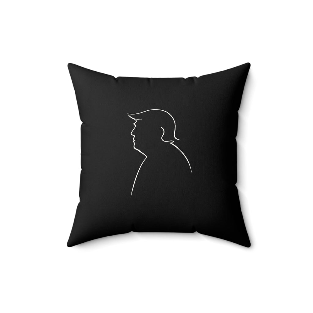 Single-Line Portrait Suede Throw Pillow | Modern Graphic Accent Cushion