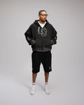 Double Heart LS Jacket - Black & White