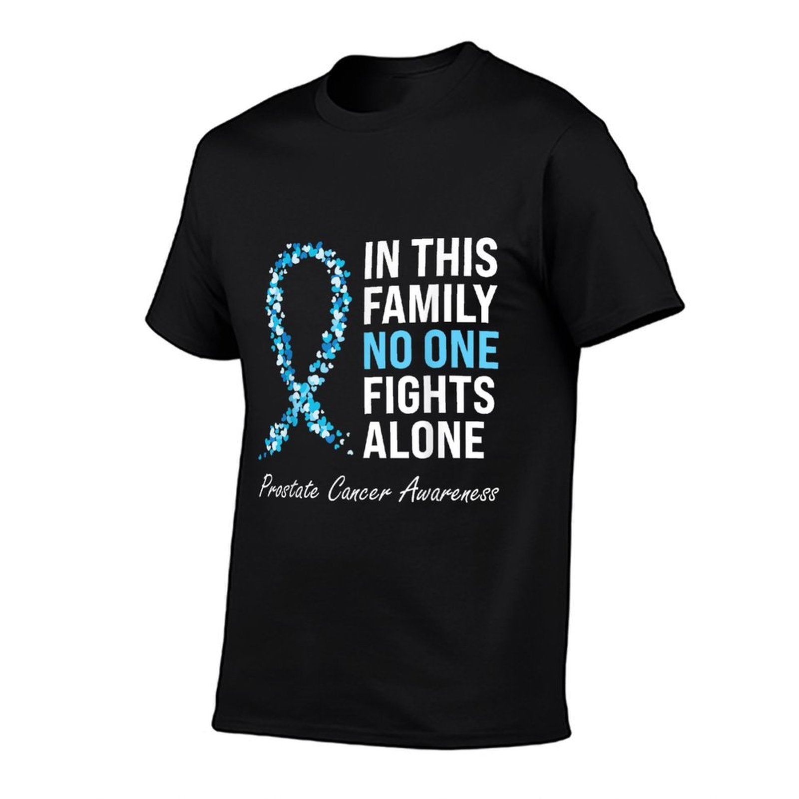 Family Prostate Cancer Awareness Light Blue Ribbon Survivor  Lightweight T-Shirt