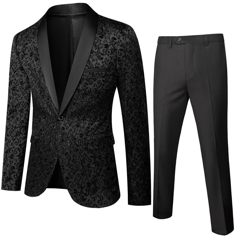 Men's Business Casual Slim Fit Two-piece Suit