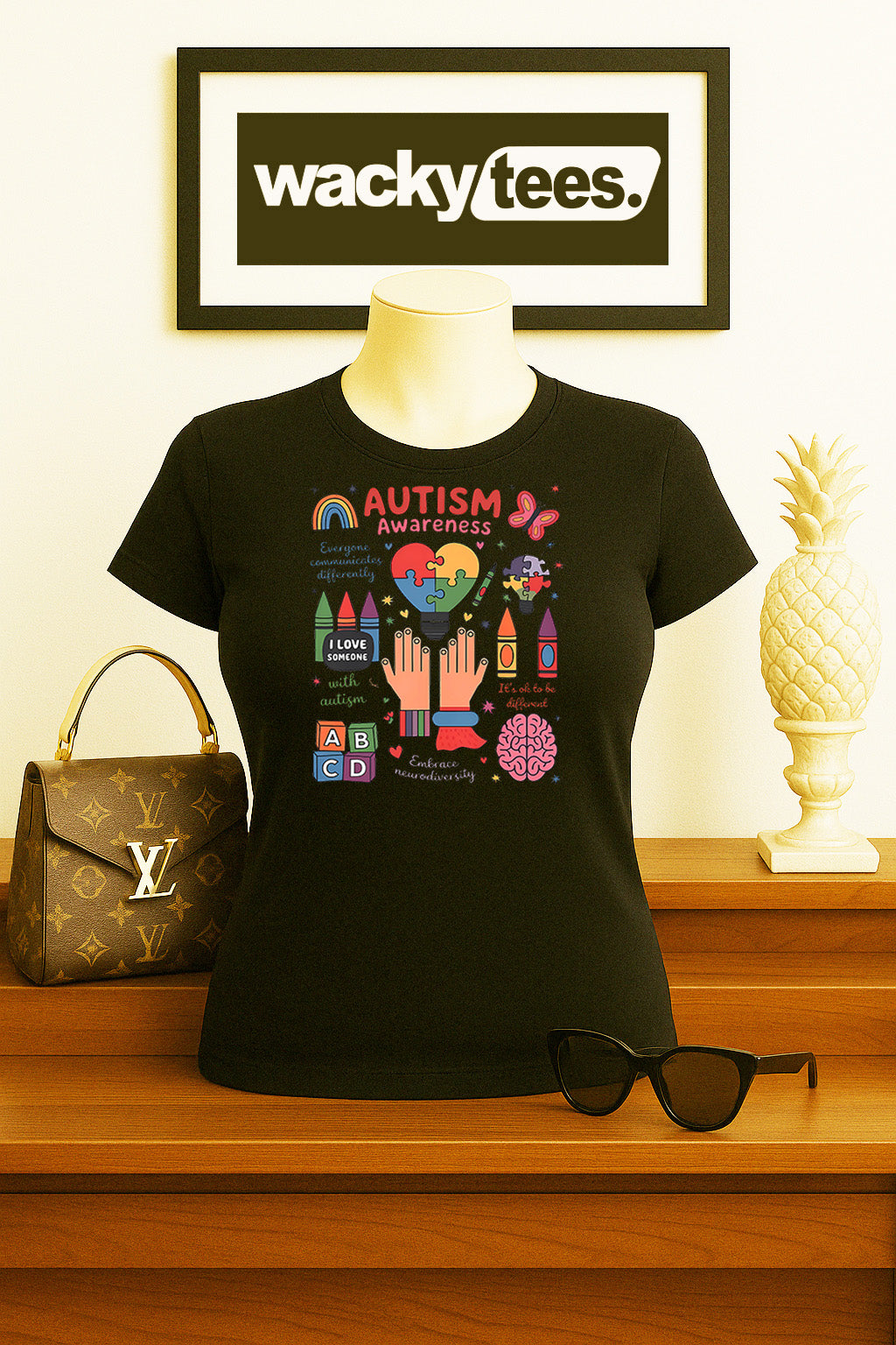 I Love Someone with Autism Its Okay To be Different Awareness Graphic Tee Shirt