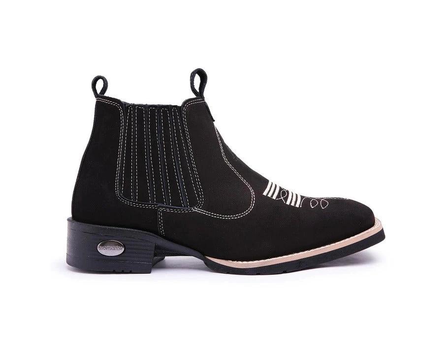Men's Vintage Suede Flat Heel Round Toe Martin Boots