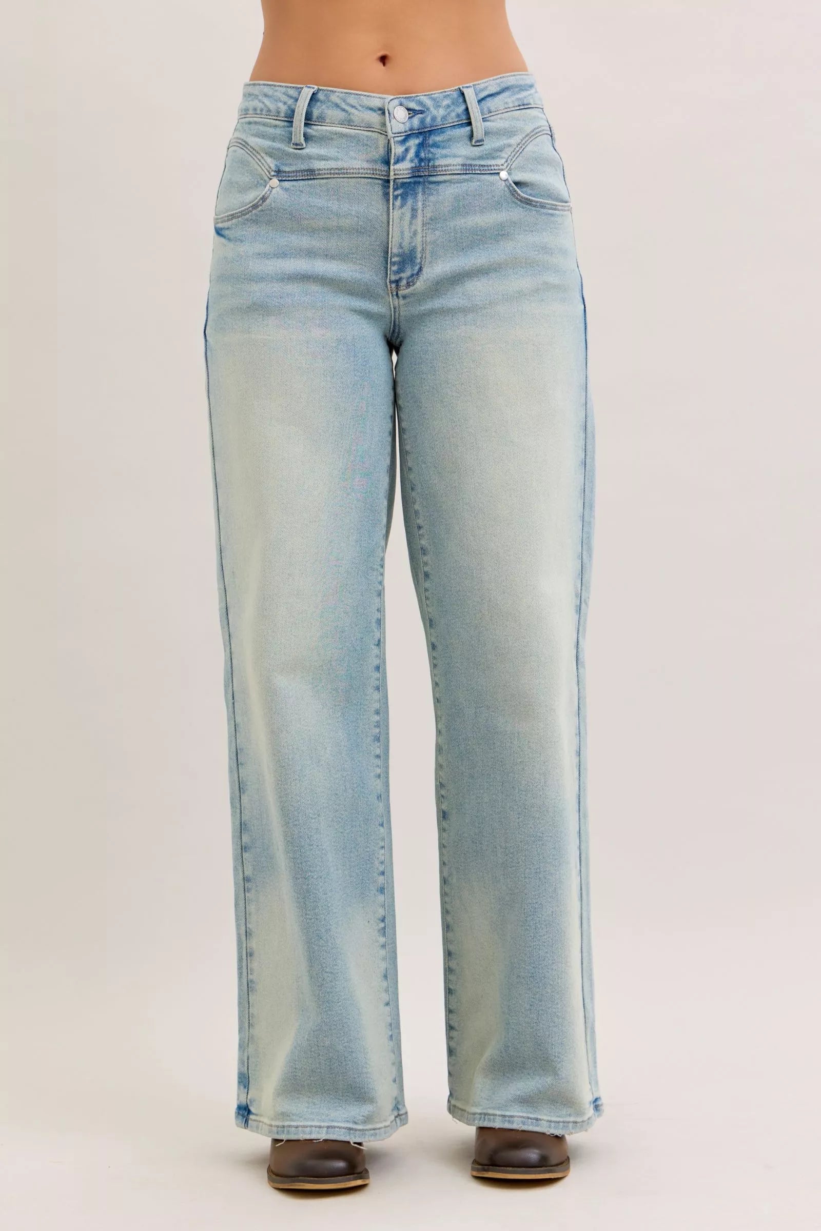 Judy Blue High Waist Jeans For Women With Flattering Column Straight Fit Versatile Everyday Wear