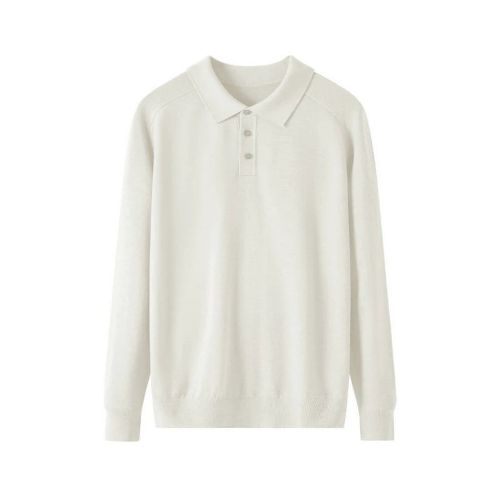Men's Lapel Long Sleeve Sweater