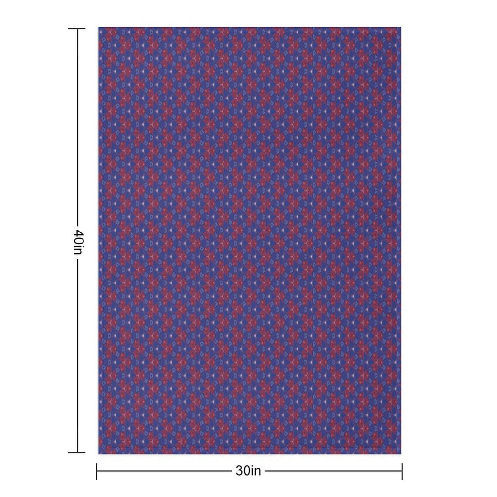 Geometrical Designs Blue Throw Blanket