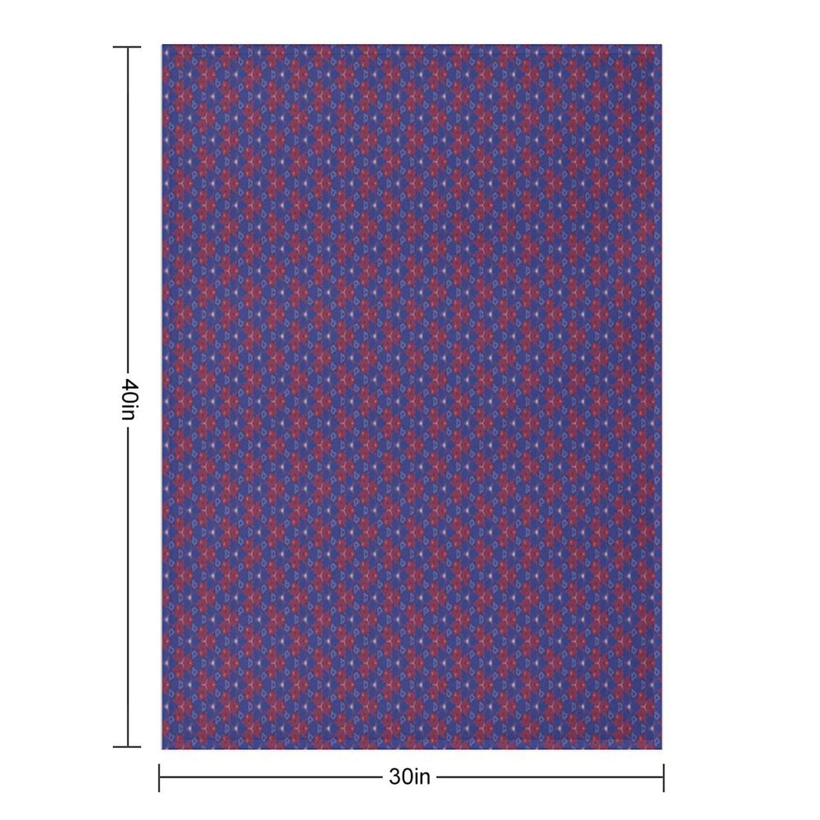 Geometrical Designs Blue Throw Blanket