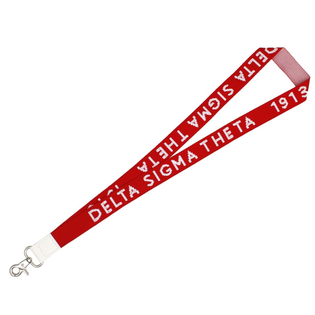 Delta Sigma Theta Canvas Lanyard