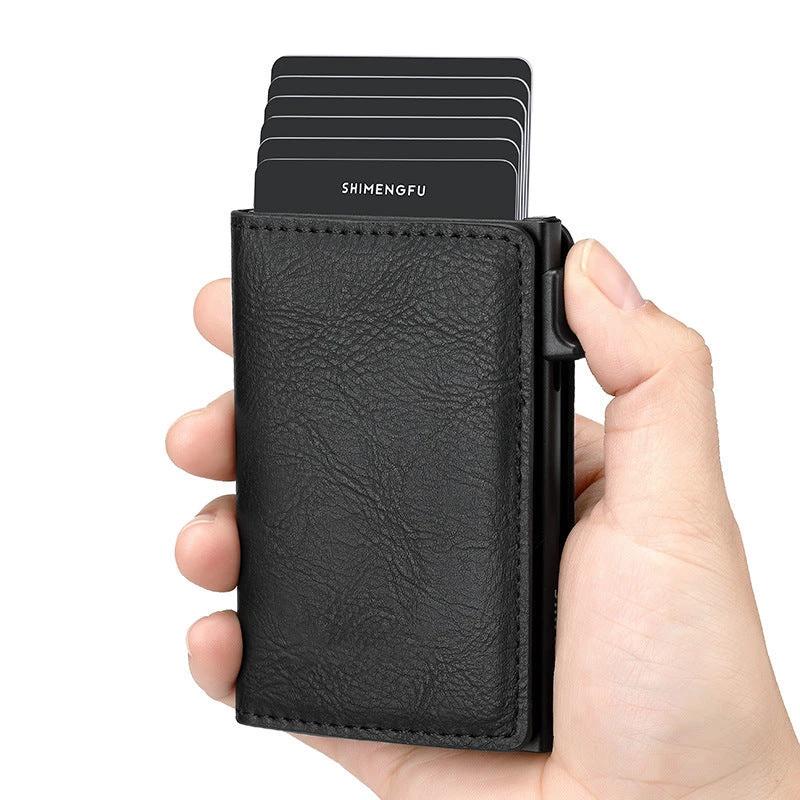 Pop-up Aluminum Alloy Card Package Wallet For Men
