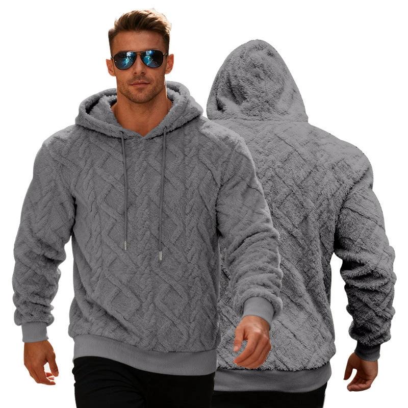 Men's Casual Heavy Double-sided Loose Pullover Hoodie