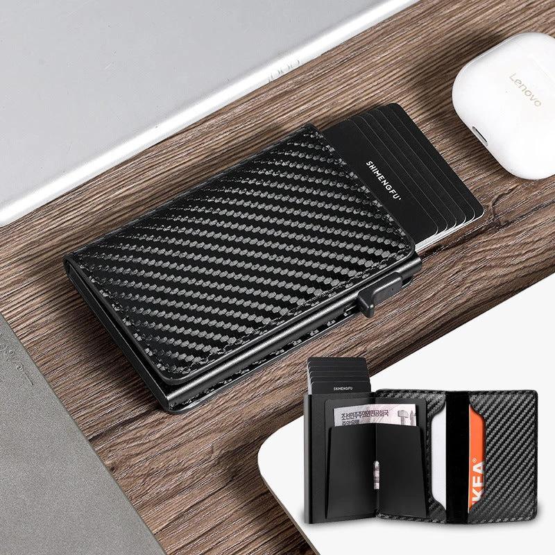 Pop-up Aluminum Alloy Card Package Wallet For Men