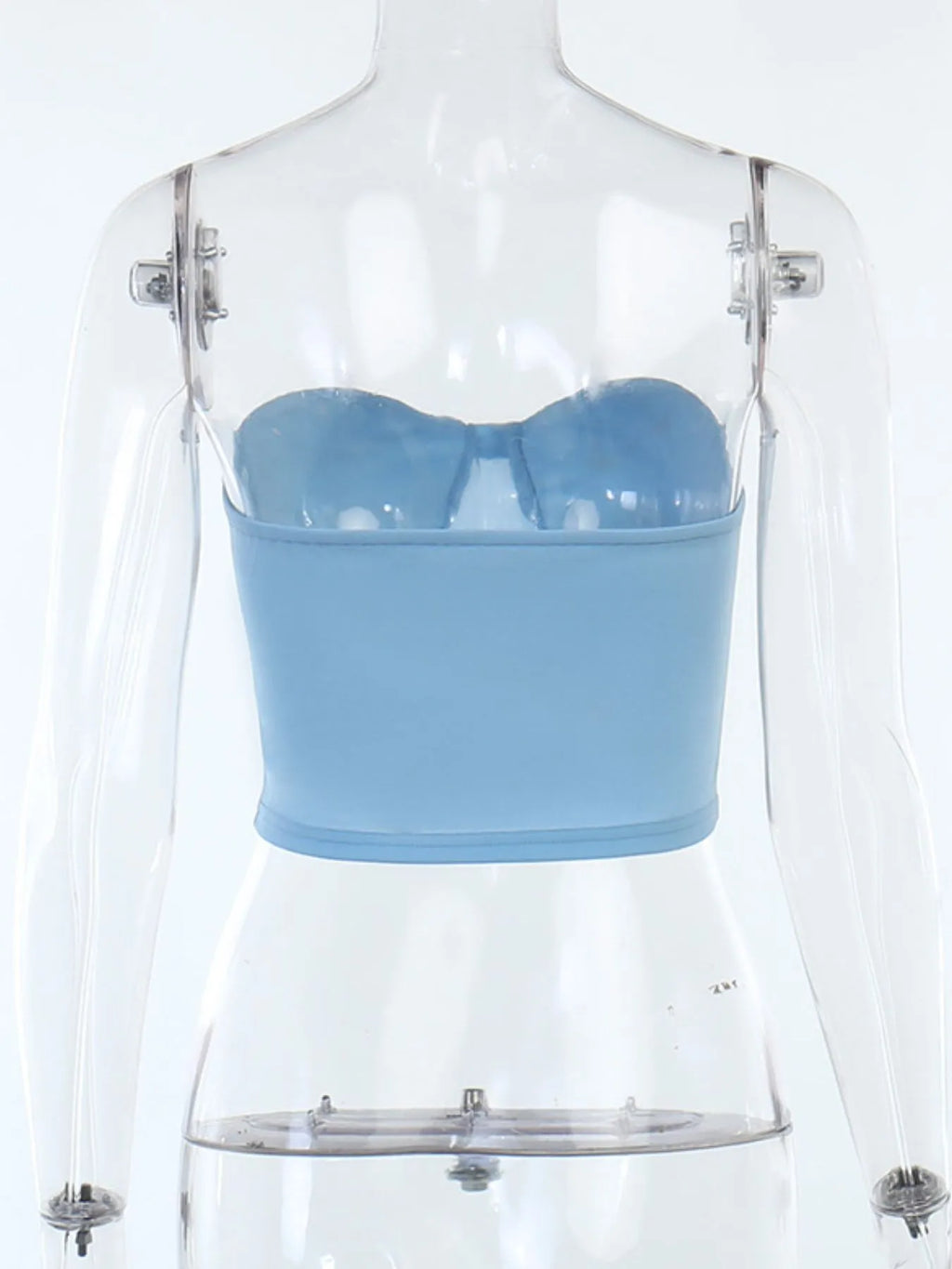White Sweetheart Neck Corset Style Tube Top