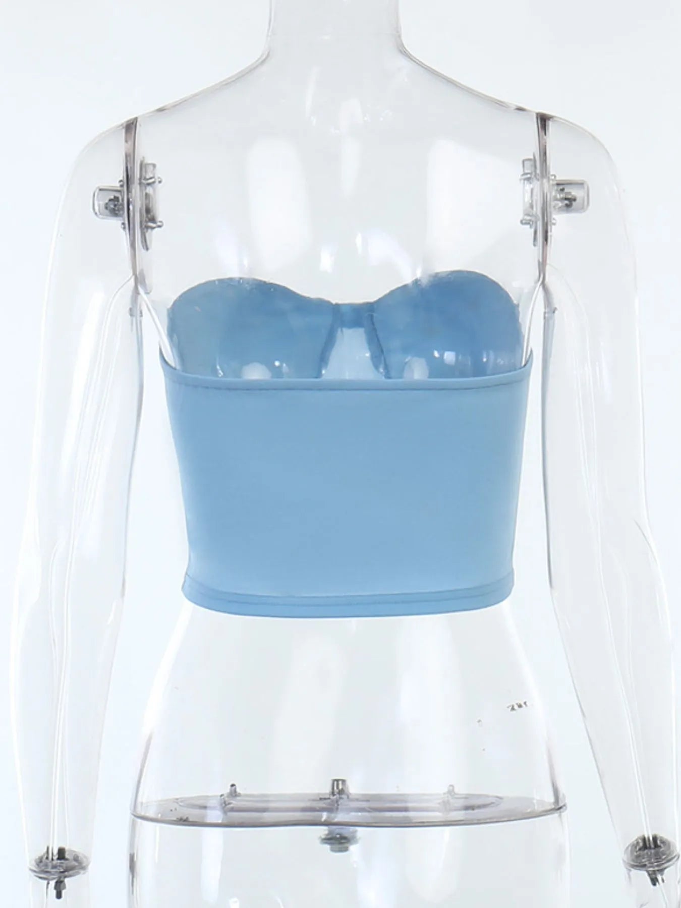 White Sweetheart Neck Corset Style Tube Top