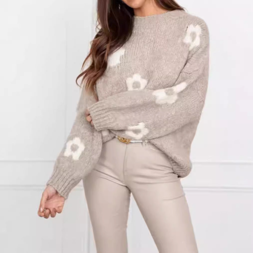Autumn And Winter Women's Sweaters, Women's Floral Personalized Plus-size Trendy Sweaters See size chart under “more details”