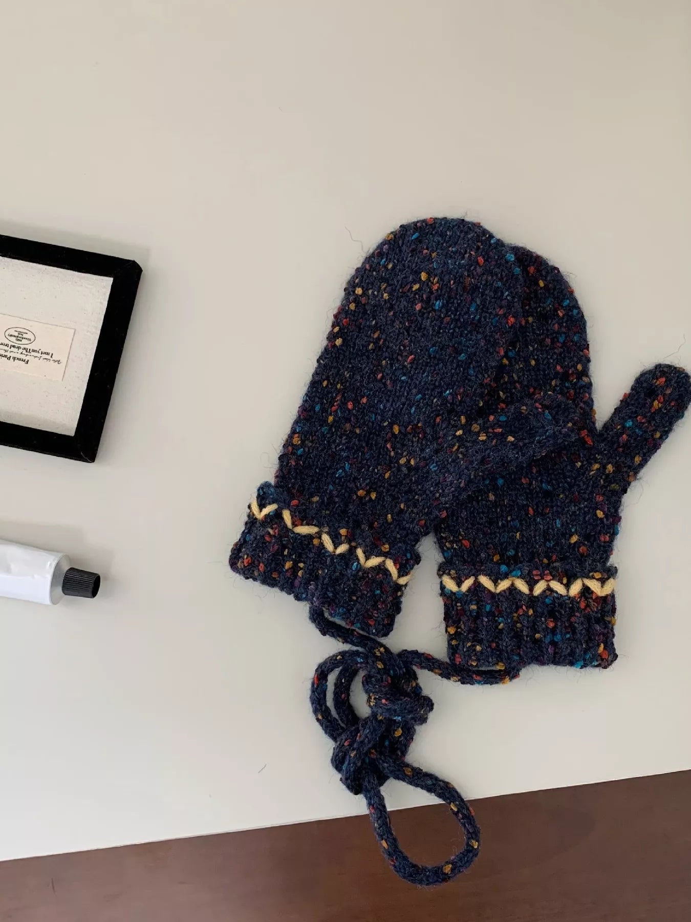 Wool Knitted Mitten Gloves - Cozy Winter Warmth