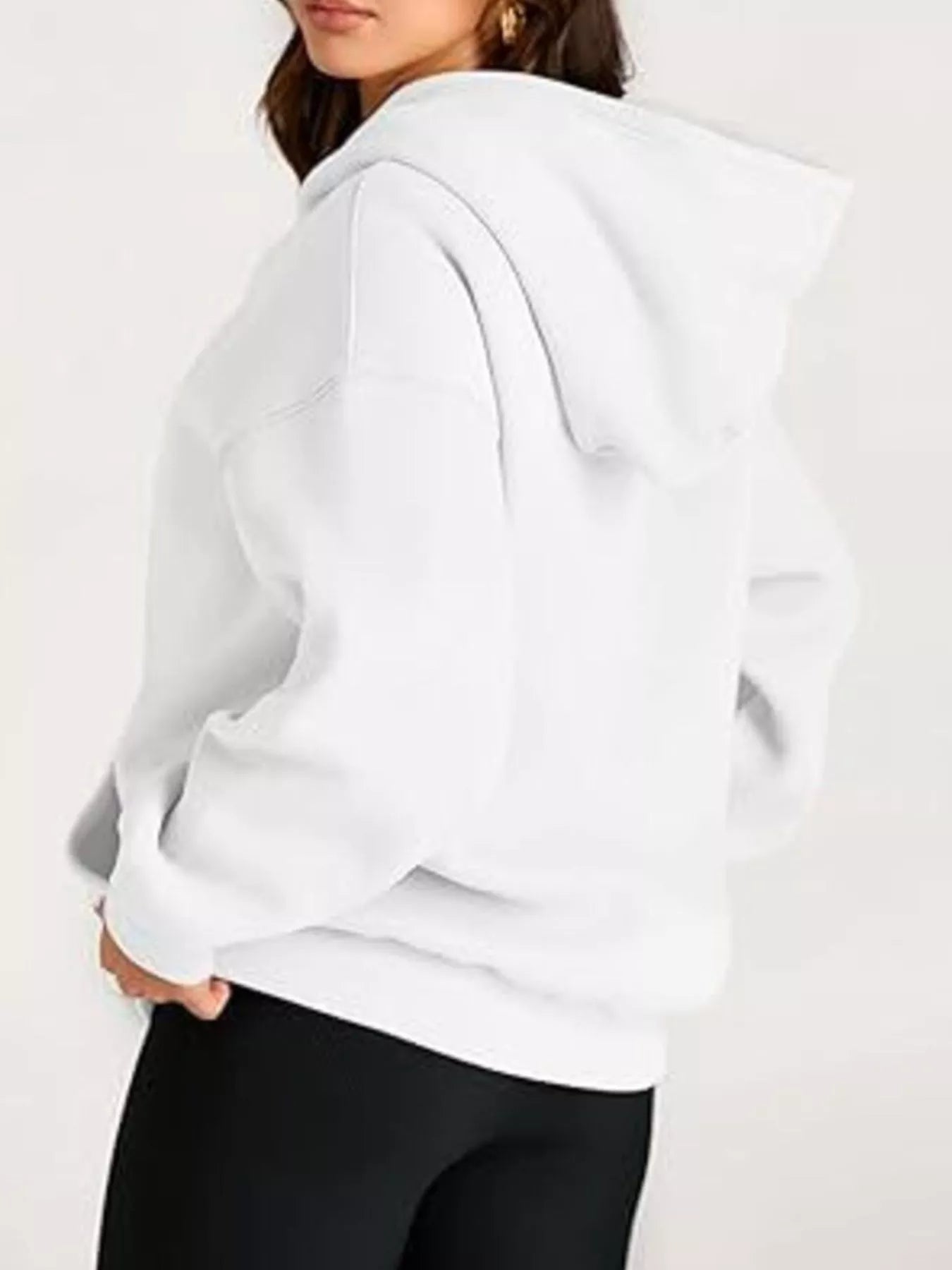 Women's Kangaroo Pocket Long Sleeve Hoodie Comfortable Pullover