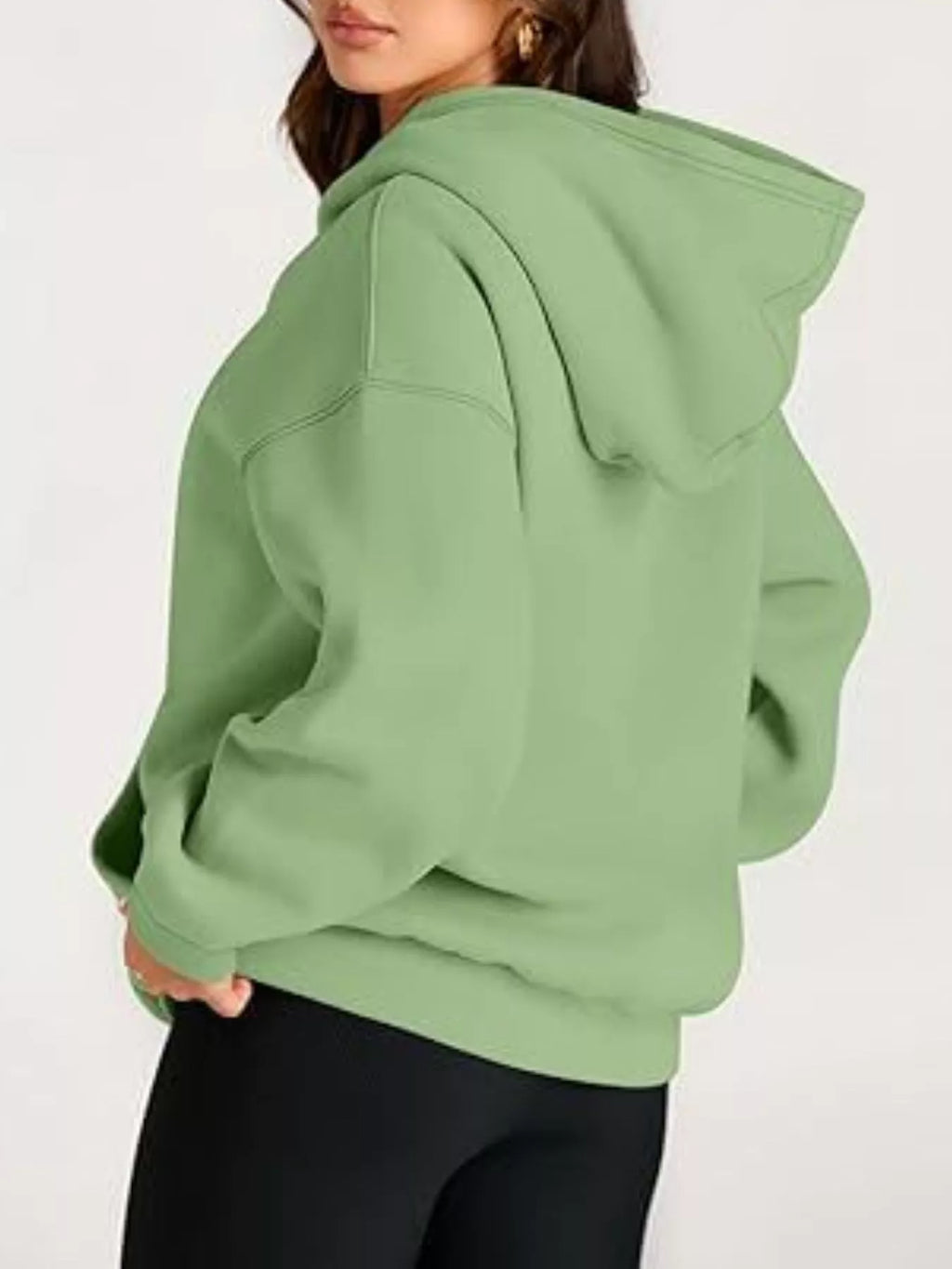 Women's Kangaroo Pocket Long Sleeve Hoodie Comfortable Pullover