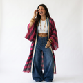 Adventurous Striped Boho Kimono