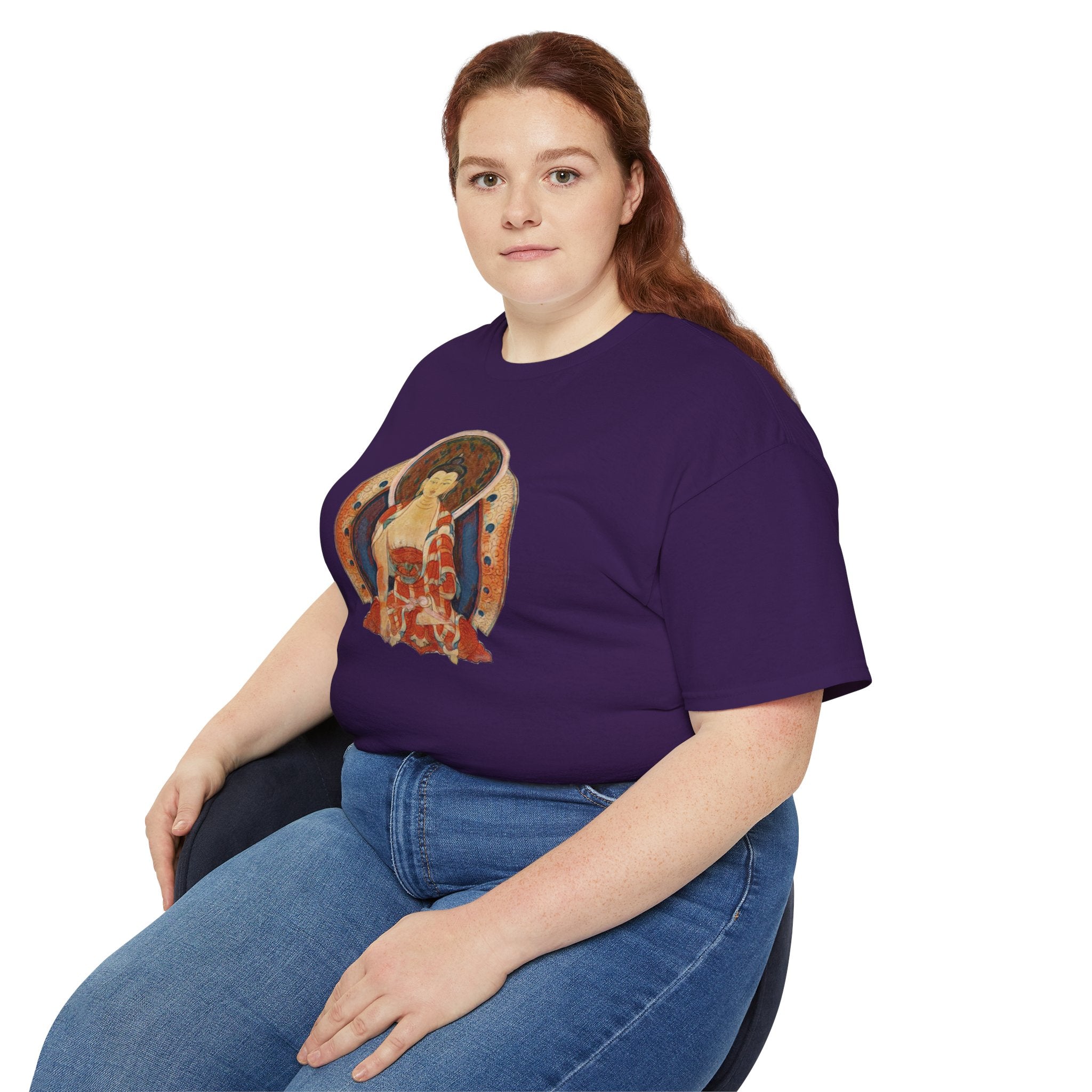 Fine Art Buddha Oil Paint Print Unisex Ultra Cotton Tee