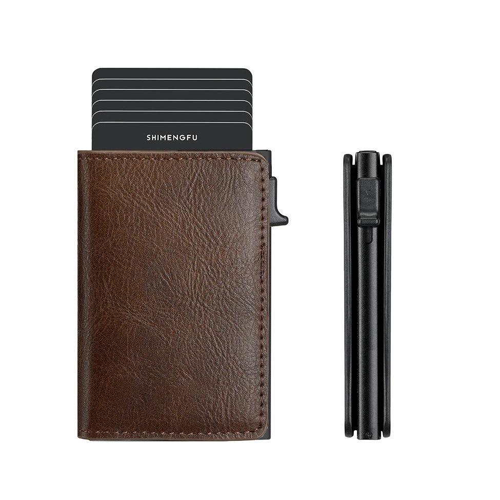 Pop-up Aluminum Alloy Card Package Wallet For Men