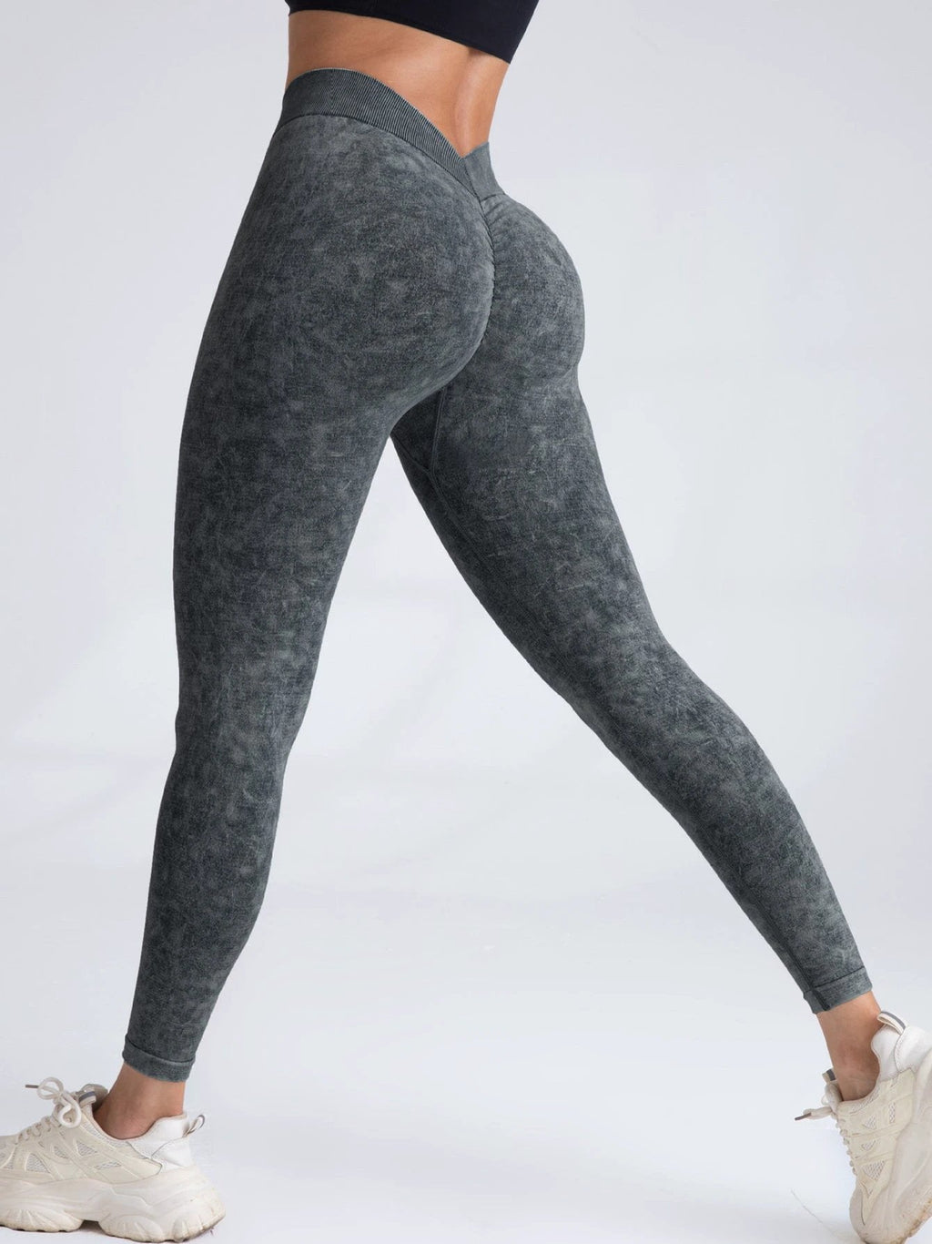 V-Back Scrunch Butt Workout Leggings, Women Seamless Gym Yoga Leggings High Waist Active Yoga Pants, Yoga Leggings High Waist Active Yoga Pants