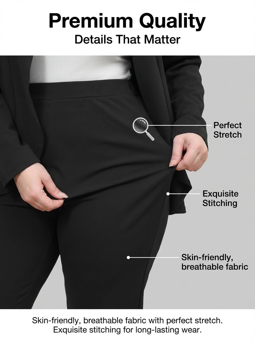 Aro Lora Womens Plus Size 2 Piece Outfits Pantsuits Long Sleeve Ruffle Irregular Hem Open Front Blazer Pant Set