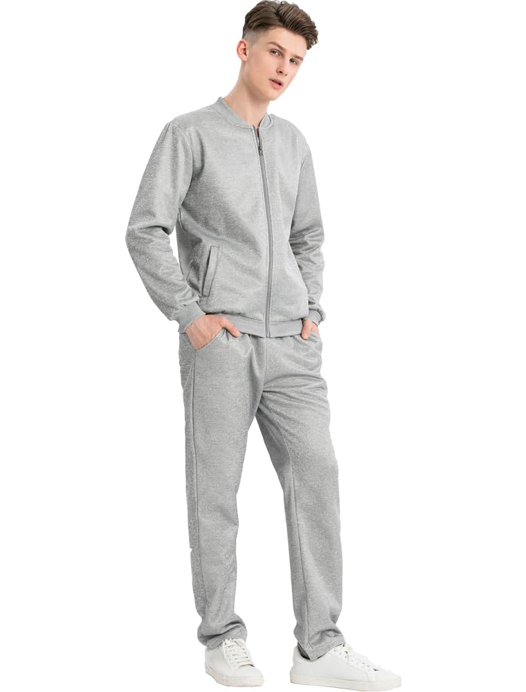 Lavnis Men's Casual Tracksuit Long Sleeve Running Jogging Athletic Sports Set