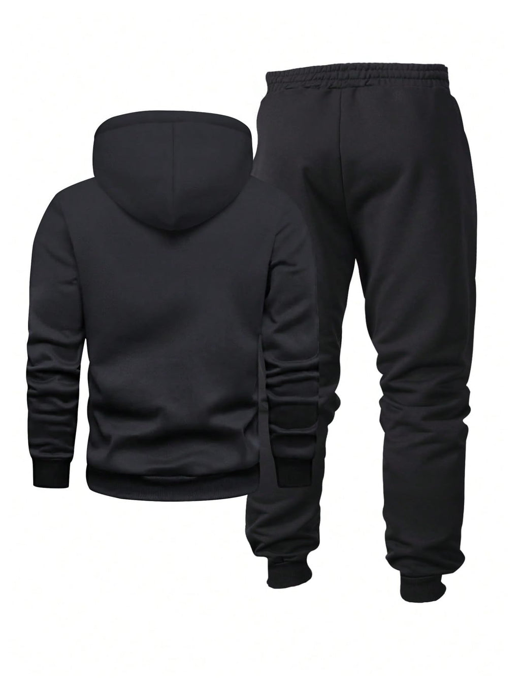 WDIRARA Men's 2 Piece Outfits Graphic Hoodie Sweatpants Set Workout Athletic Tracksuits