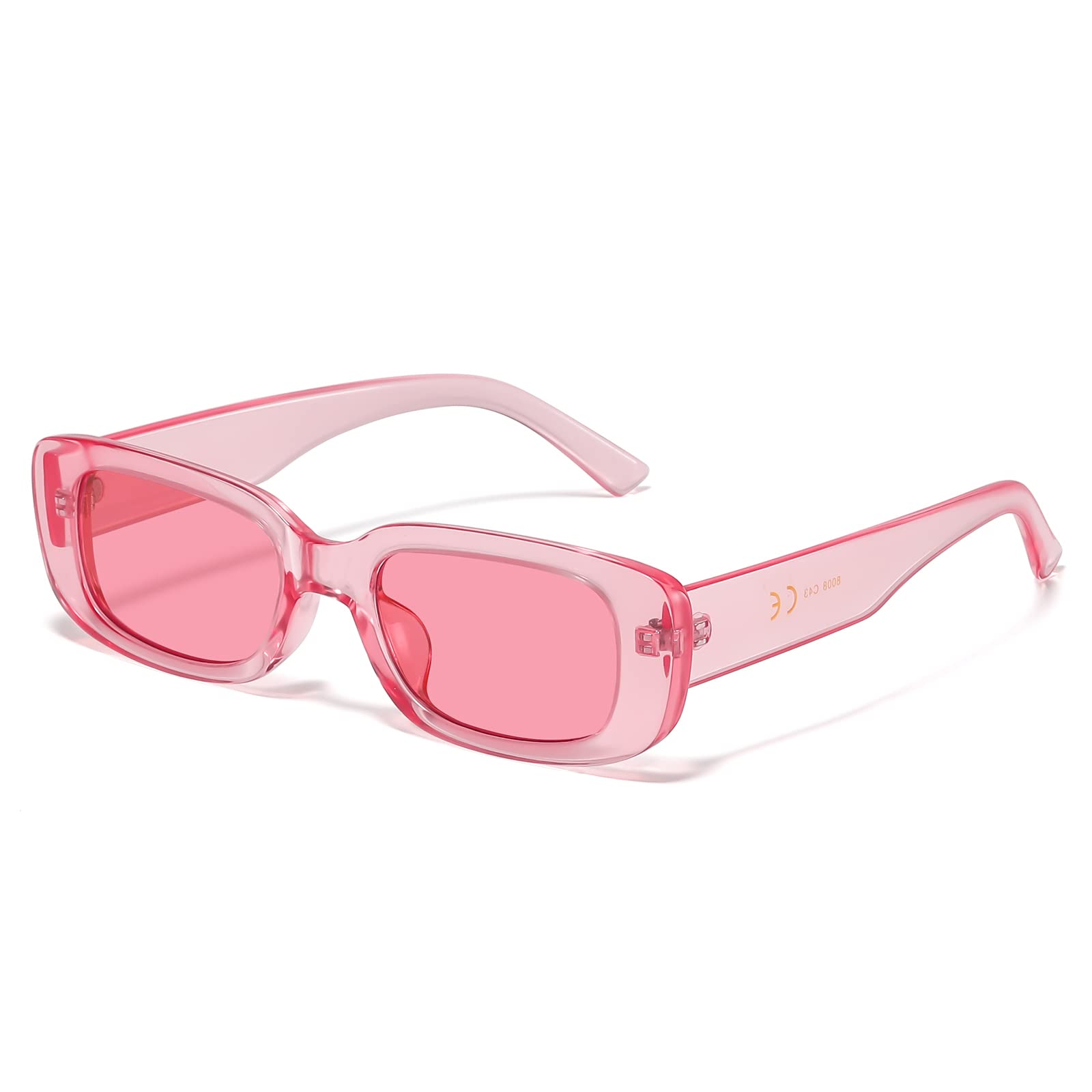 JASPIN Rectangle Sunglasses for Women Men Trendy Y2k Retro 90s Sun Glasses UV Protection Cool Square Frame