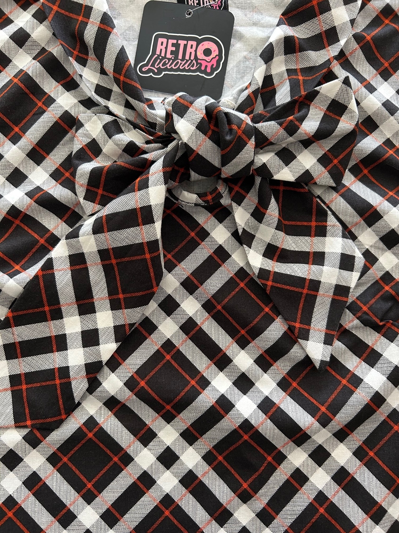 Plaid Bow Top