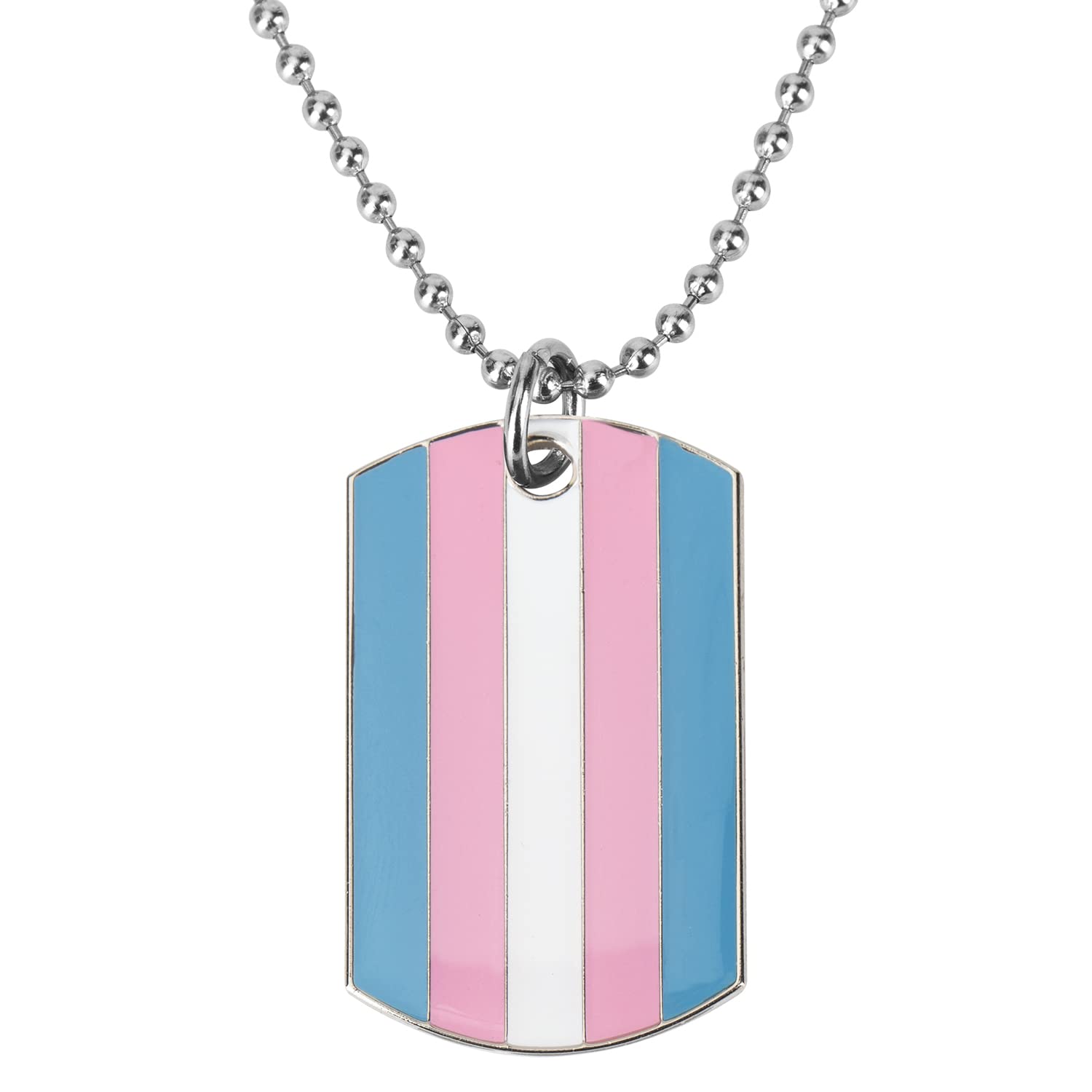 COLDDOX Progress Pride Dog Tags Pendant Rainbow Pride Gift LGBT Necklace